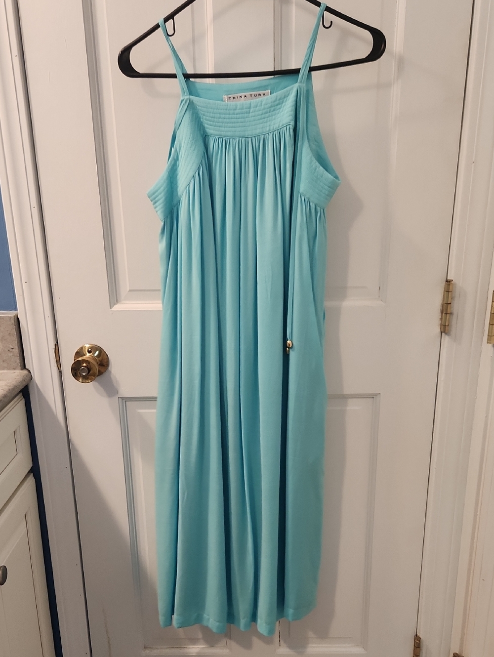 NWT Trina Turk Floret Dress in Aqua Blue